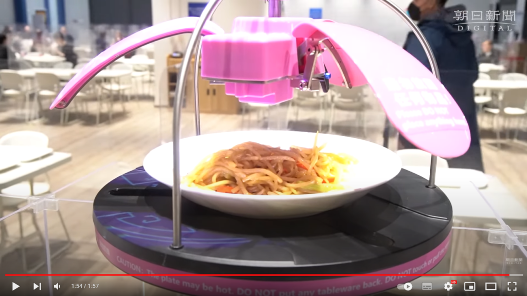 北京オリンピックの配膳・調理ロボット